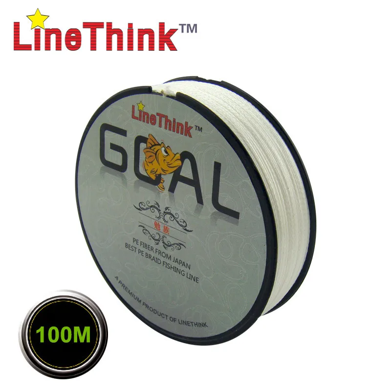 100 متر جودة التجارية linethink goal اليابان المتعددة الشعيرات 100% pe مضفر الصيد خط الصيد جديلة الشحن مجانا
