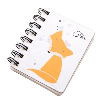 

Affordable Hot Sales Creative Animal Cartoon Rollover Coil Notebook Fox Patterned Mini Notebook