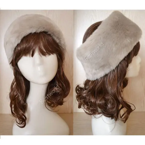 Señoras calientes de la manera mujeres de lujo Cuero no original diadema invierno esqui oído Muffs earwarmers sombrero Orejeras 7 color