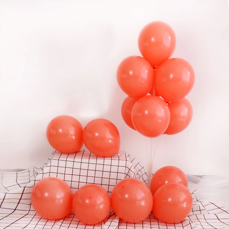 

10pcs New 2019 thicken coral red balloon coral orange birthday party creative wedding decoration balloon 5 inch/10 inch/12 inch