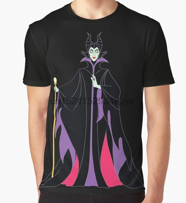 

All Over Print T-Shirt Men Funy tshirt Maleficent Short Sleeve O-Neck Tops Tee women t shirt