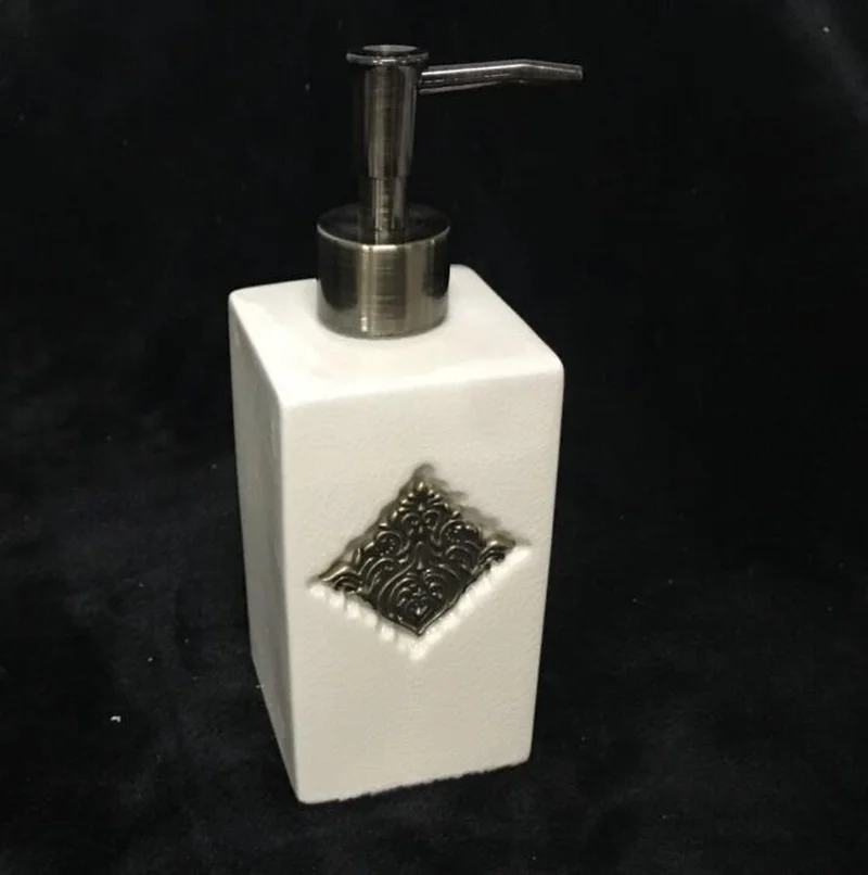 NarwalDate керамический дозатор мыла для рук, насос, специальная обработка поверхности, разбитая линия, бронзовая проволока, узор для ванной комнаты, элегантный подарок