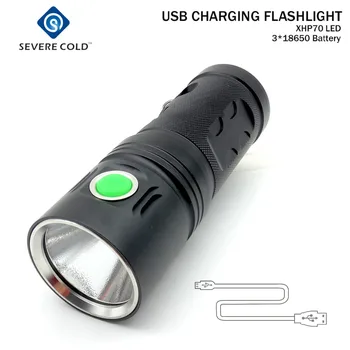 

20000lm High Power XHP70 LED Flashlight Long Distance Beam LED Hunting Camping Flash Light Torch Lamp