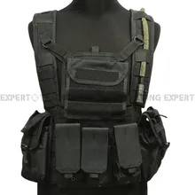 Военный тактический жилет с облегченной модульной системой переноски снаряжения USMC штурмовой жилет с водным резервуаром(темно-зеленый черный MC) [VT-02]