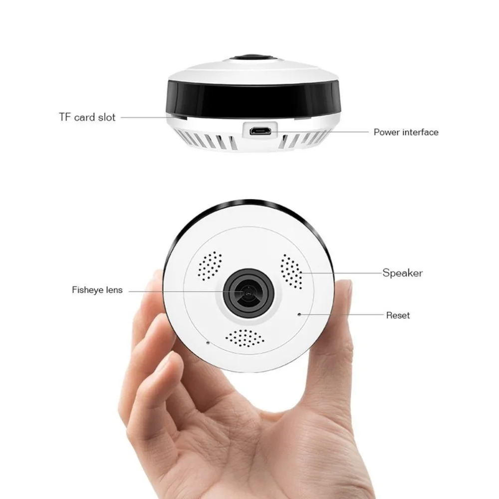 Wifi Mini IP Camera 360 Degree Home Security Wireless Panoramic Fish-eye CCTV Camera 1.3MP 960P Video Security Camera