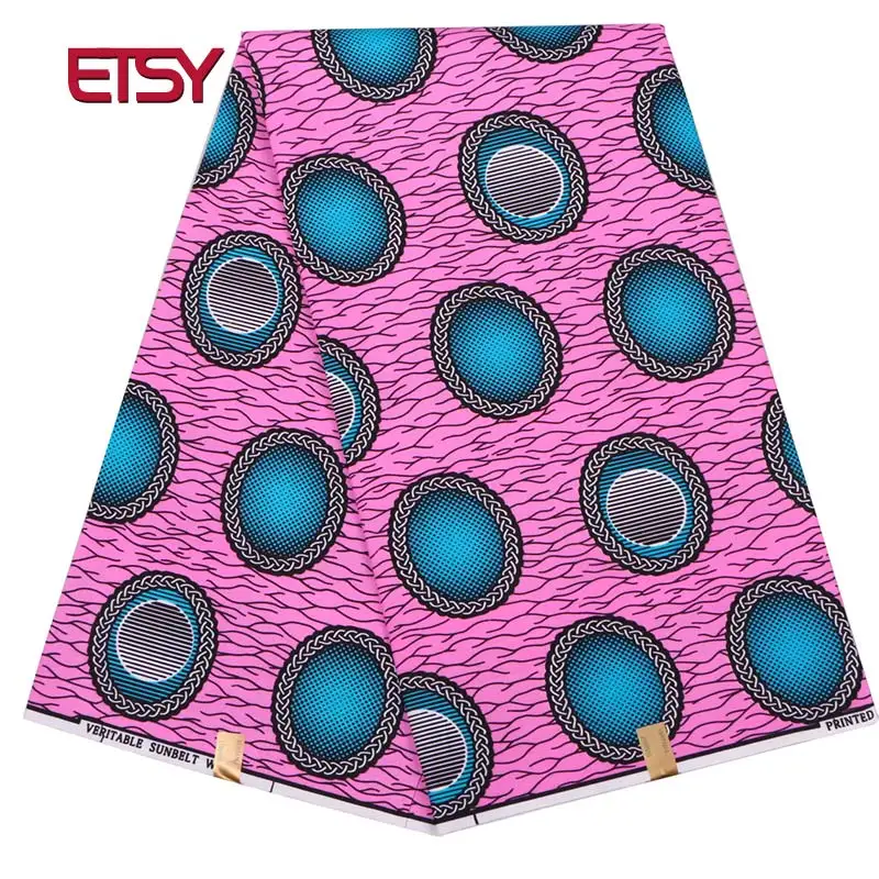 

100% Polyester Wax Prints Fabric ankara african wax print fabric Wax High Quality 6 yards African Fabric for Party Dress FP6152
