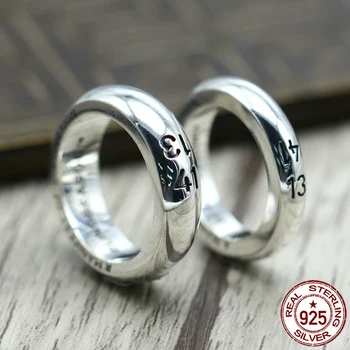 

100% Sterling Silver Ring Personality Fashion Jewelry Glossy Digital Lovers Expressions Gifts 1314 I Love I Love Simple Rings