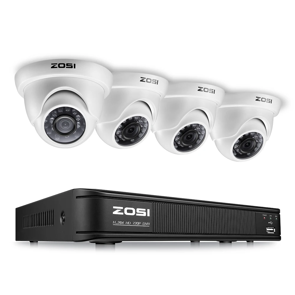 

ZOSI 4CH FULL HD 1080P CCTV Security camera System,1080P HD-TVI DVR Recorder 4X 2.0MP 1080P Indoor Outdoor Surveillance Camera