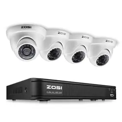 ZOSI 4CH FULL HD 1080 P видеонаблюдения Камера Системы, 1080 P HD-TVI DVR Регистраторы 4X2,0 Мп 1080 P Крытый наружная камера видеонаблюдения