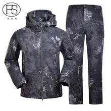 Military Tactical Men Outdoor Hunting Waterproof Camouflage Suits TAD Sharkskin Jacket And Pants Climbing Hiking Suits