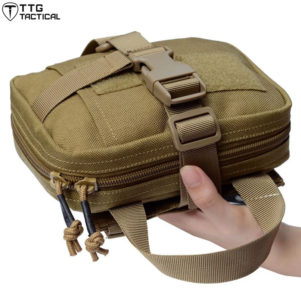 

TTGTACTICAL Quick Detachable Molle Tactical Medical Bag Admin Utility Multi-Mission First Aid Bag Travel Emergency Medic Bag