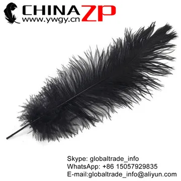 Chinazp завод 50-55 см(20-22 дюймов) длина 50 шт./лот хорошее качество белый страусиные перья, свадебные Украшение стола - Цвет: black