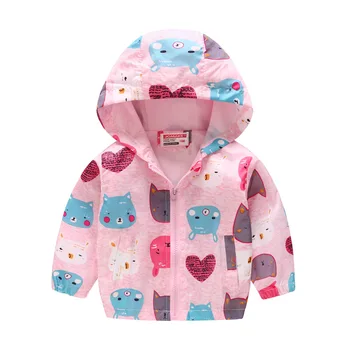 

New Spring Children's Clothing Boys Girls Jackets Kids Windbreaker Hooded Infant Waterproof Baby Outerwear Baby Coat For 2-6Yrs