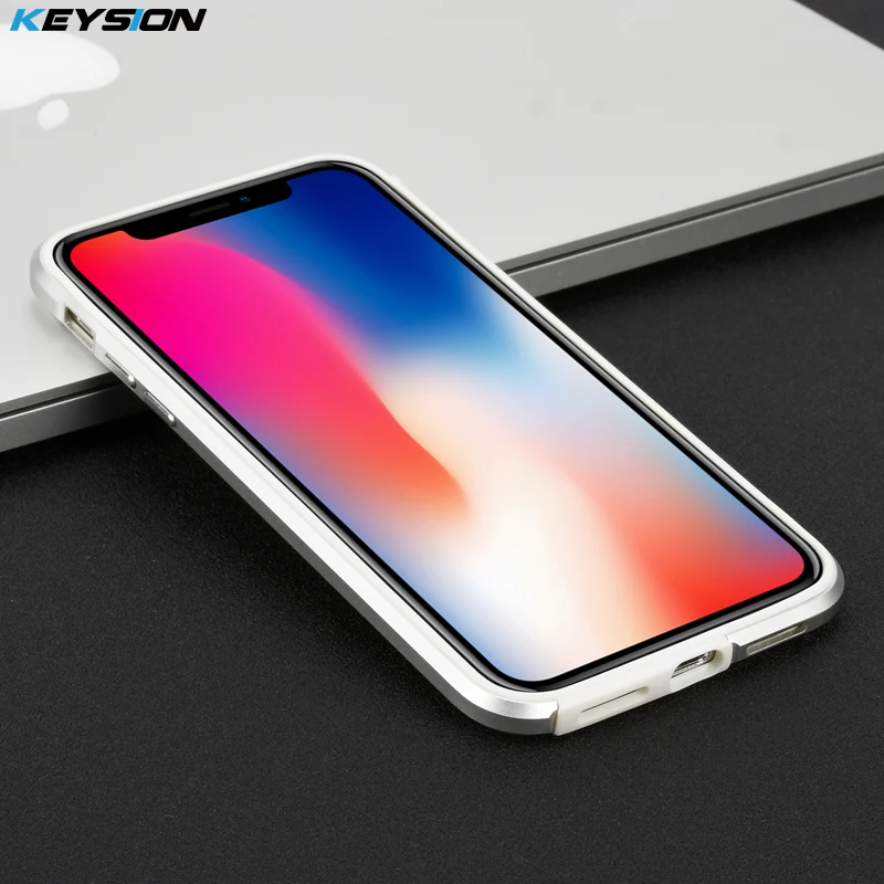 Чехол бампер KEYSION для телефона iPhone X 10 Роскошный Алюминиевый металлический и