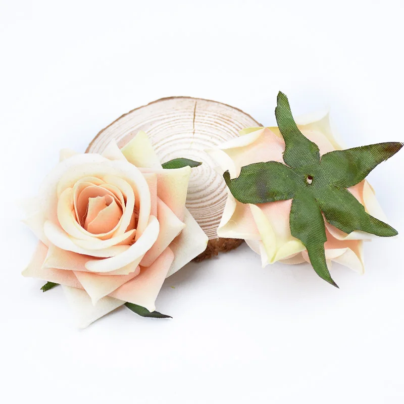 2 шт качественный Шелковый плюшевый мишка головка розы цветок стены Искусственные цветы для дома свадебное украшение поддельные растения diy подарочная коробка - Цвет: Color 15