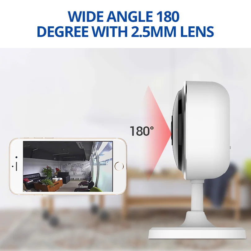  Wetrans IP Camera Wifi 1080P Mini Wireless Home Security Camera P2P Fisheye SD Card Panoramic 180 W - 32920962468