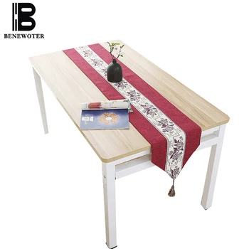 

Retro New Chinese Style Flax Cotton Table Runner Creative Tassel Tea Set Mats Tea Napkin Handmade Tablecloth Bed Flag Home Decor