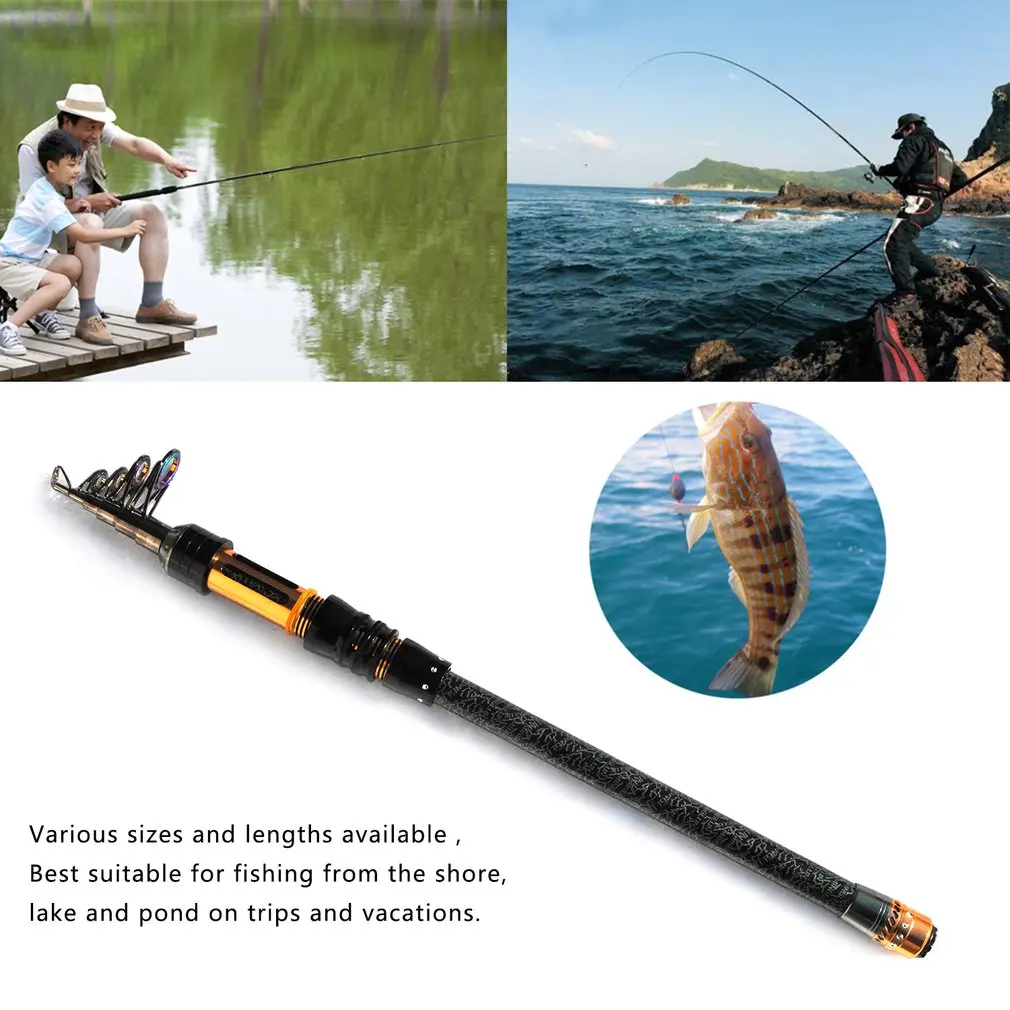 Portable Telescopic Short Fishing Rod Super Hard Carbon Fiber Sea Pole