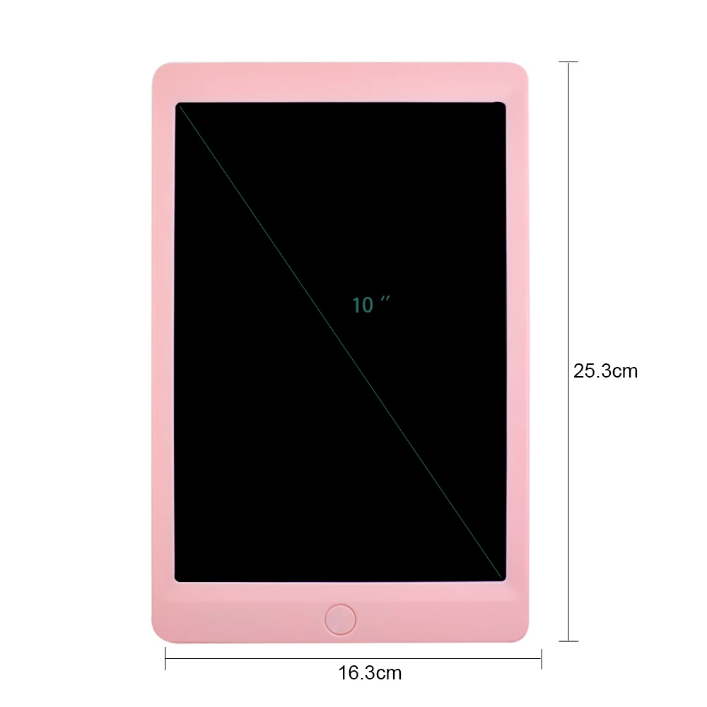 ЖК-планшет 10/8 дюймов цифровой чертежный электронный блокнот для рукописного ввода доска для записей детская письменная доска подарки для детей - Цвет: 10 Inch Pink