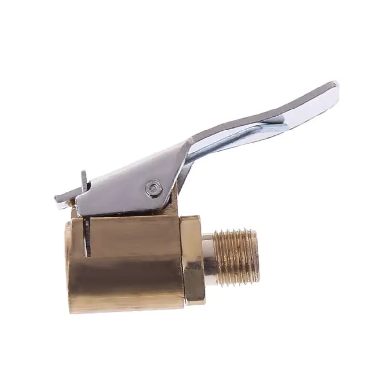 

1Pc Vehicle Car Auto Brass 8mm Tyre Wheel Tire Air Chuck Inflator Pump Valve Clip Clamp Connector Adapter Car-styling