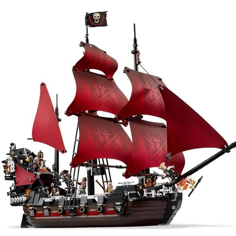 

Pirate Ship the Queen Anne's Revenge Pirates of the Caribbean Model Building Blocks Set Bricks legoinglys Kids gifts child