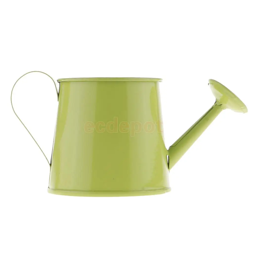 Rustic Vintage Iron Metal Watering Can Flower Bucket Vases Garden Balcony Home Office Decor