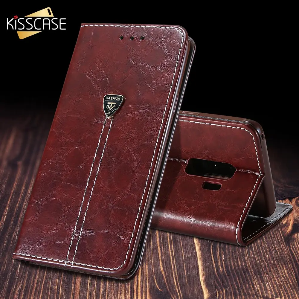 KISSCASE ретро из искусственной кожи чехол для samsung Note 8 9 S8 флип телефона Galaxy S9 плюс
