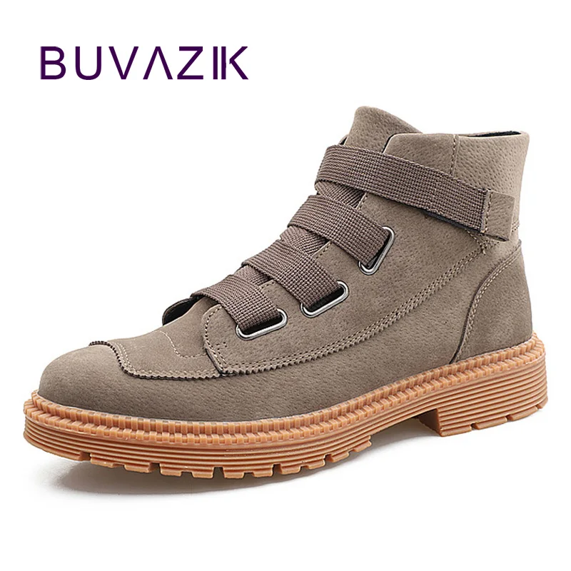 

BUVAZIK New 2018 men motorcycle boots mid-calf elastic band boot ankle boots men high quality rubber Wear-resistant sole