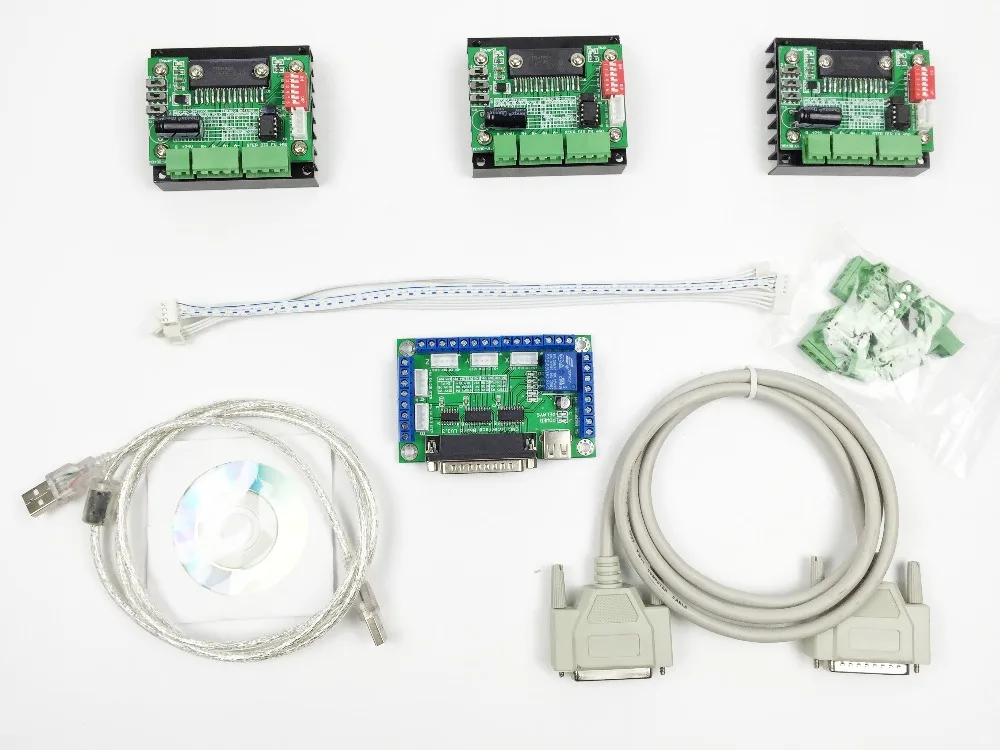 

Free shipping CNC Router 3 Axis Kit, TB6560 3 Axis Stepper Motor Driver Controller Board,for nema23 two-phase,3A stepper motor