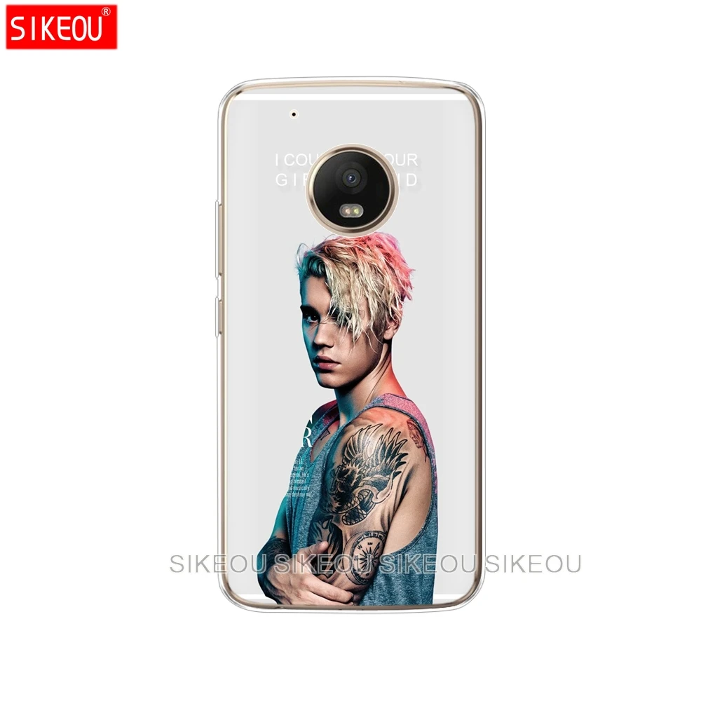 silicone case phone cover For Motorola Moto G6 G5 G5S Z2 Z3 PLAY PLUS X4 E4 E5 C Justin bieber music singer
