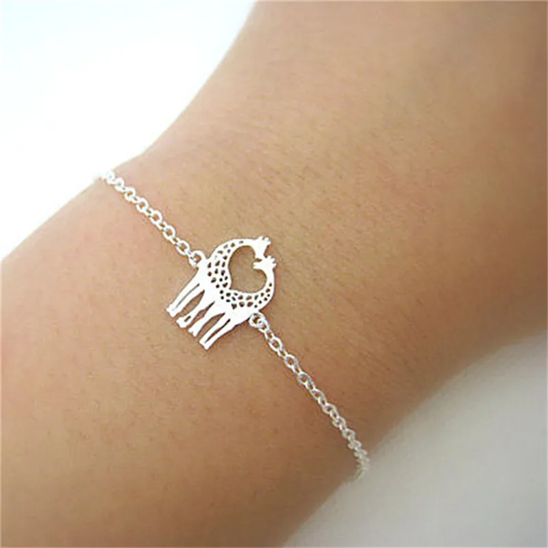 Minimalist Jewelry Giraffe Bracelets For Women Simple Cute Animal Minimalist Jewelry Giraffe Bracelets For Women Simple Cute Animal Bracelet Gifts In Chain Link From Accessories On Aliexpress