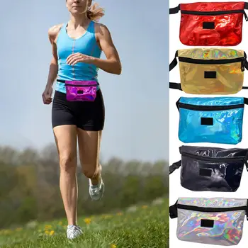 

Beach Waterproof Pockets Waist Bag Casual Sports Change Laser Leather Bag