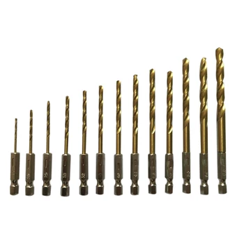

13pcs Drill Bit Sets 1.5-6.5mm Titanium Coated HSS Twist Drill Bit Set