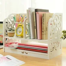 Креативный держатель для дома или офиса, декоративные подставки для книг, резной деревянный стол, органайзер, полка, стеллаж для хранения