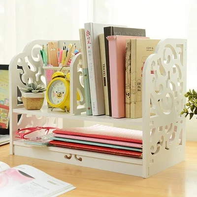Fashion White Wooden Desk Organizer Book Holder Stand For Books White Wooden Desk Organizer Book Holder