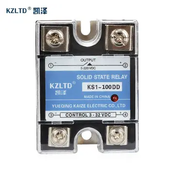 

Single-phase-dc-drive Relays SSR 3-32V DC to 5-220V DC Solid State Module 24V 100A for Temperature Controlling KS1-100DD