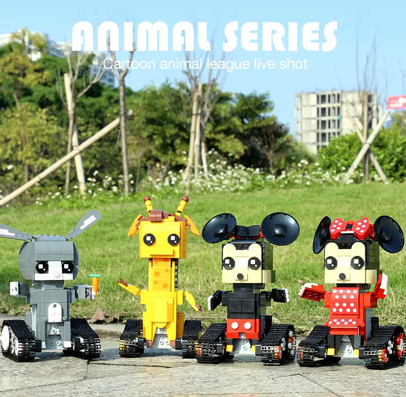 

13042 13043 13044 13045 The Movable Cartoon Robot Set Remote Control Doll Building Blocks Bricks Educational Toys Christmas Gif