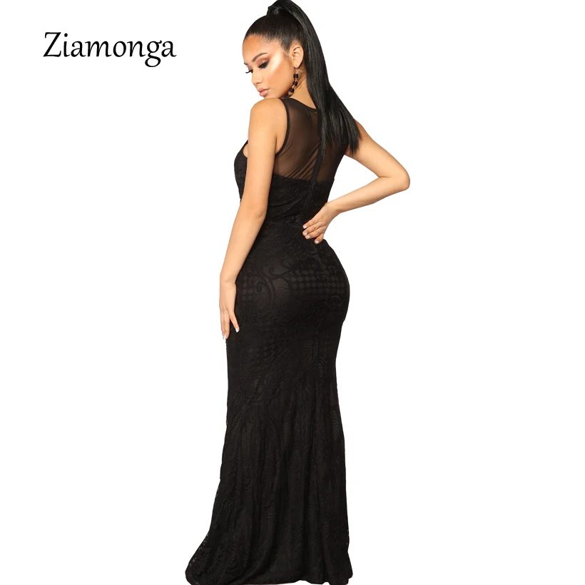 Ziamonga элегантного цветочного кружева вечерние платье Для женщин пикан