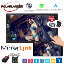 7 'ƈ DIN автомобильное радио Bluetooth MP5 Авторадио для Apple Carplay и Android