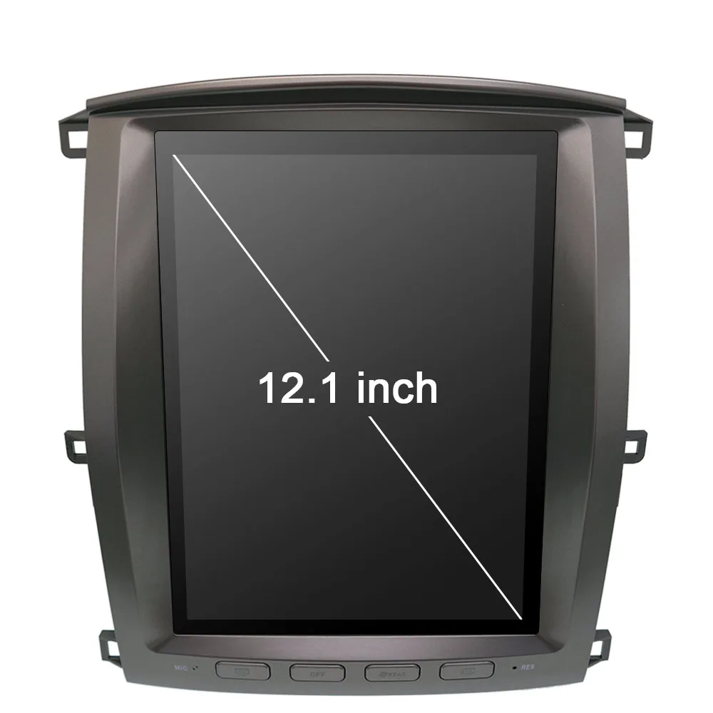 Best Tesla style 4K Screen Multimedia Car No DVD Player GPS Navigation For TOYOTA LAND CRUISER LC100 2003-2007 headunit radio tape 8