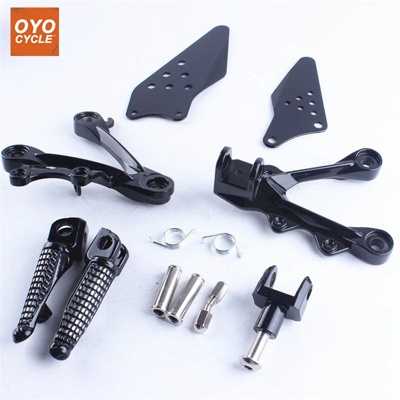 

Front Driver Rider Foot Pegs For For Kawasaki Ninja ZX6R 2009 2010 2011 Bracket Footrests Footpegs ZX-6R Foot Rests