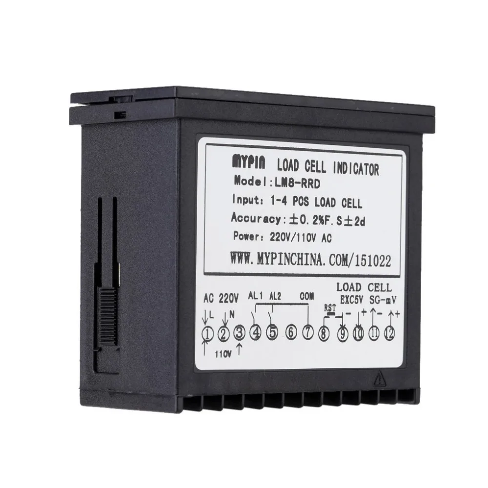 LM8-RRD Digital Weighing Controller LED Display Weight Controller 1-4 Load Cell Signals Input 2 Relay Output 4