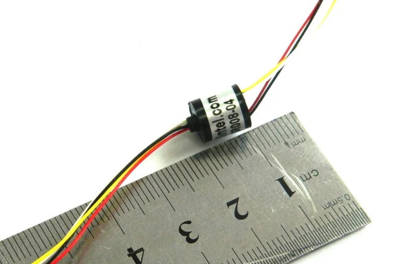 

1PC 4 Channels Wires 2A Outer Diameter 8mm Mini Slip Ring Conductive Electric Slipring Rotary Joint for RC Micro Drone PTZ