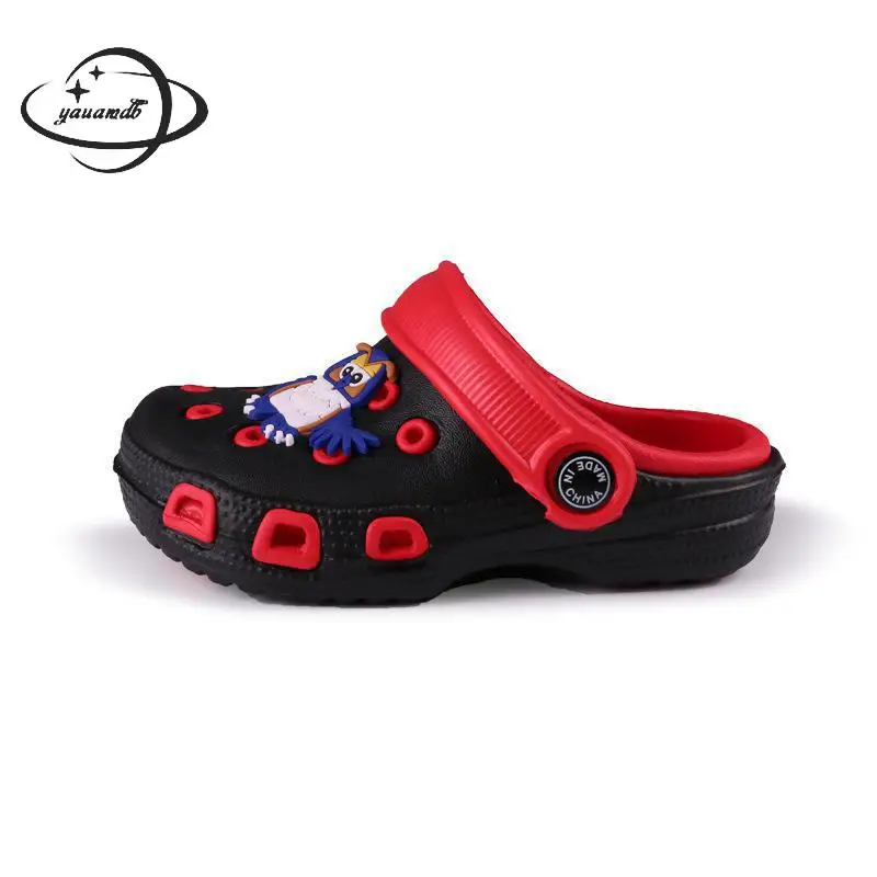 

YAUAMDB kids Mules & Clogs 2018 summer EVA boys girls flat with sandals patchwork color cartoon brethable children shoes zy15