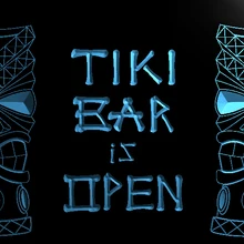 LB573-Tiki Bar is открытая маска Дисплей NR светодиодный неоновый свет вывеска домашний декор ремесла