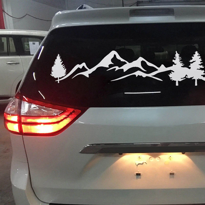 Car Vehicle Sticker Decal Vinyl Decorative 100cm Tree Mountain Northwest Parts