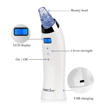 Skin Care Pore Vacuum Blackhead Remover Acne Pimple Removal Vacuum Suction Tool Face Clean Facial Diamond Dermabrasion Machine 3