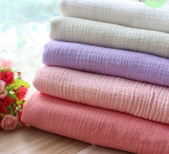 

Cotton, Linen, Crepe, Double Gauze, Home Furnishing Cloth, Bubble Yarn DIY Sewing Fabric