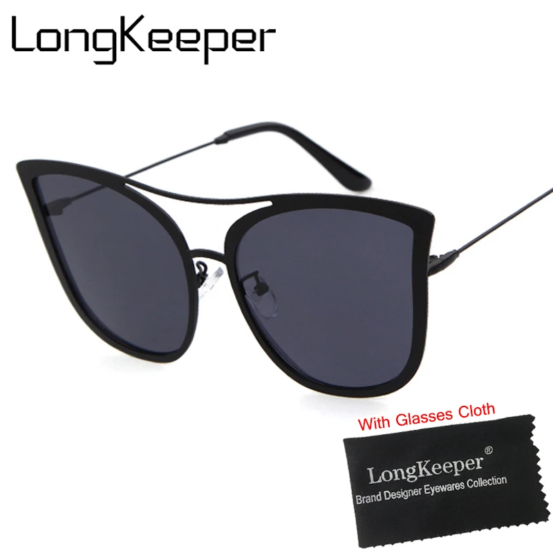 LongKeeper «кошачий глаз» Для женщин бренд Винтаж Мода розовое золото зеркало солнцезащитные очки уникальный женские солнцезащитные очки gafas