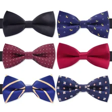 Модный галстук-бабочка для смокинга, мужской красный и черный тартан, для жениха, для свадьбы, для вечеринки, цветные полосатые галстуки-бабочки, мужские галстуки